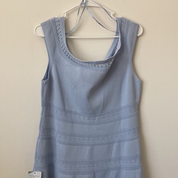 Eliza J Off the Shoulder Cap Sleeve Light Blue Mini Dress Size: XL - Picture 8 of 10
